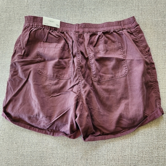 Maurices Shorts Womens 18W Plus Mauve Purple 5" Inseam Mid Rise New - Picture 5 of 7
